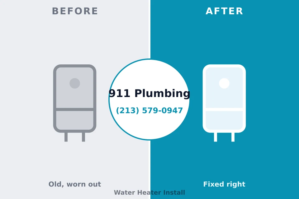 Before and after: plumbing repair Carlyle, IL